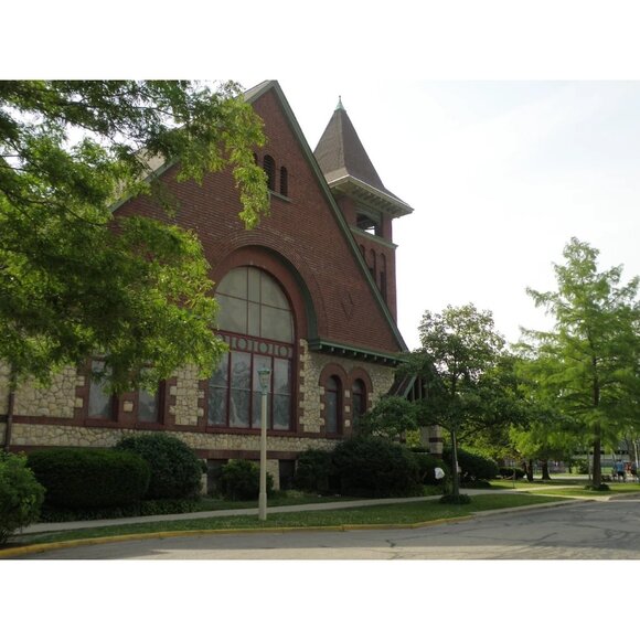 Pilgrim Congregational Church Centennial Commemorative Plate 1874-1974 Gold Trim - Picture 7 of 7